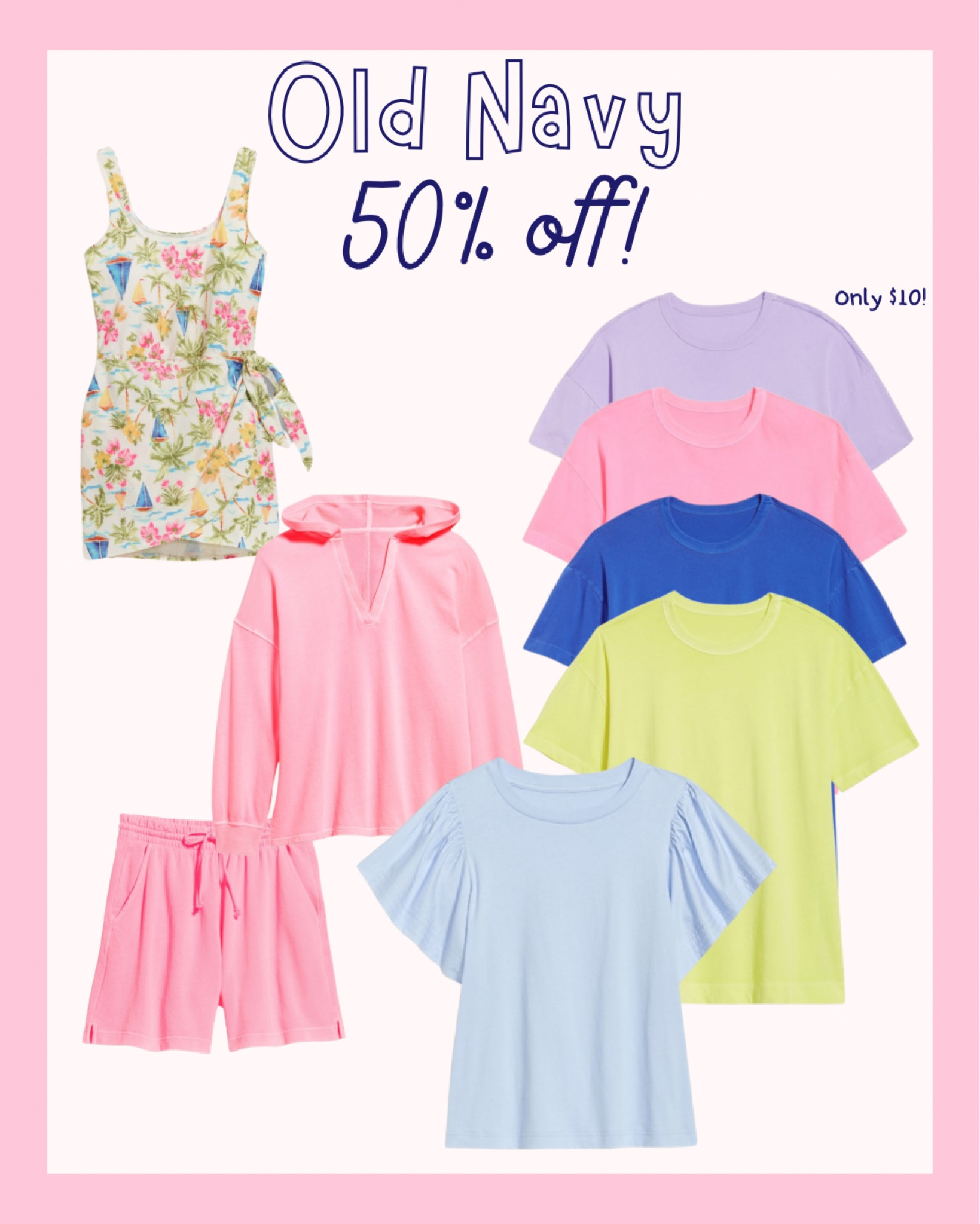 Old Navy is having 50% off everything!! Such a great time to get some spring and summer outfits! 

These solid tee are only $10!!


#LTKsalealert #LTKswim #LTKfindsunder50