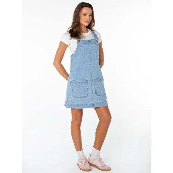Celebrity Pink Women's and Women's Plus Pinafore Dress, Sizes XS-4X | Walmart (US)