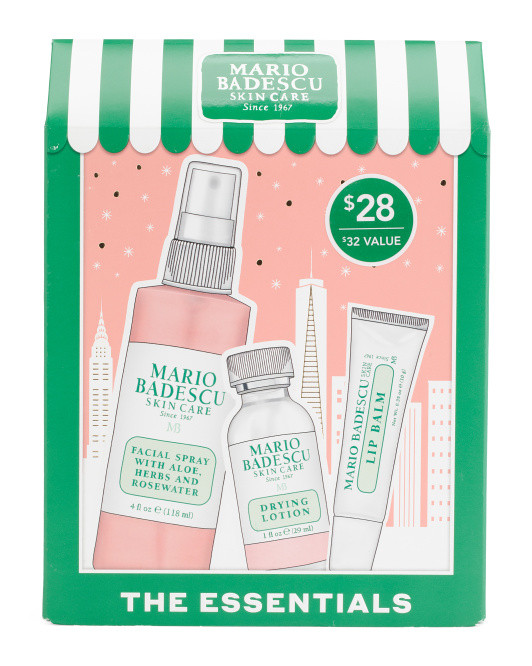 3pc The Essentials Rose Facial Spray Drying Lotion And Lip Balm Set | TJ Maxx