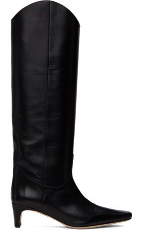 Black Western Wally Tall Boots | SSENSE