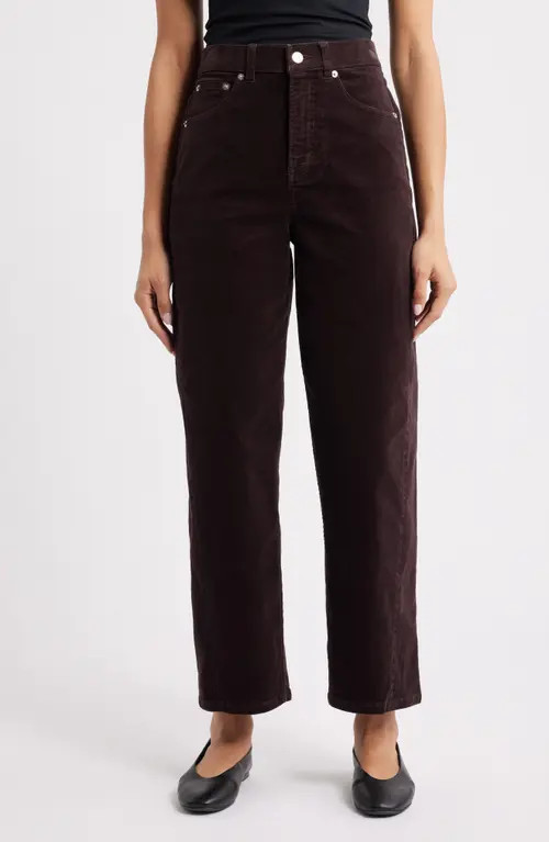 SPANX® Corduroy Barrel Pants in Truffle Brown at Nordstrom, Size Medium | Nordstrom