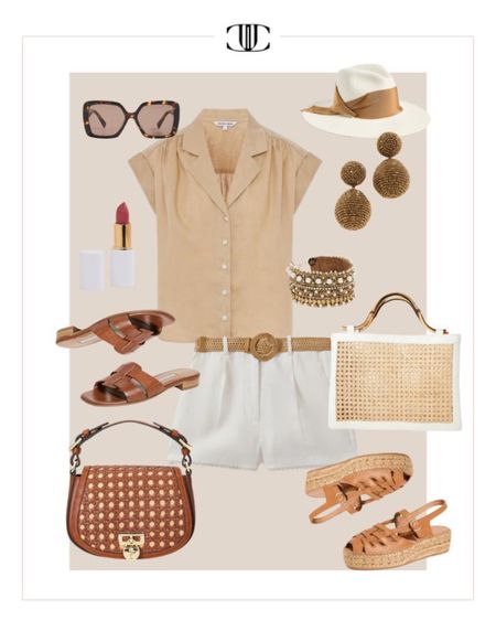 Creating looks with our top selling pieces from our favorite fashion finds of May  

 Linen shorts, blouse, top, fedora hat, espadrilles, flats, sunglasses, summer outfit, summer look, casual look, casual outfit

#LTKstyletip #LTKshoecrush #LTKover40