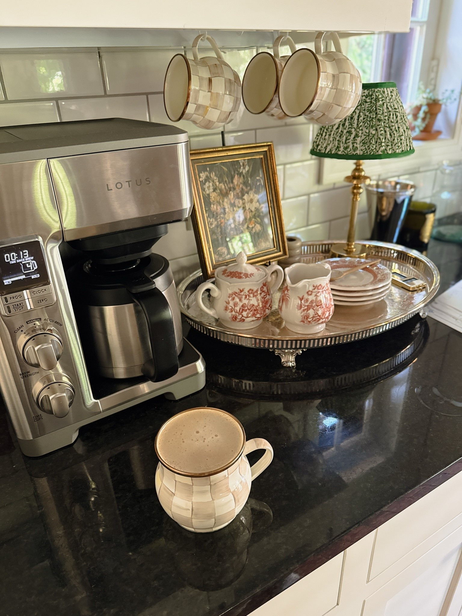 Our coffee maker. Can’t say enough great things. So easy to use, brews perfect coffee every time and looks great on the counter. #kitchendesign #coffeebar