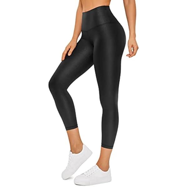 CRZ YOGA Butterluxe Matte Faux Leather Leggings for Women 25''/28'' - High Waisted Stretch Ankle Lea | Amazon (US)