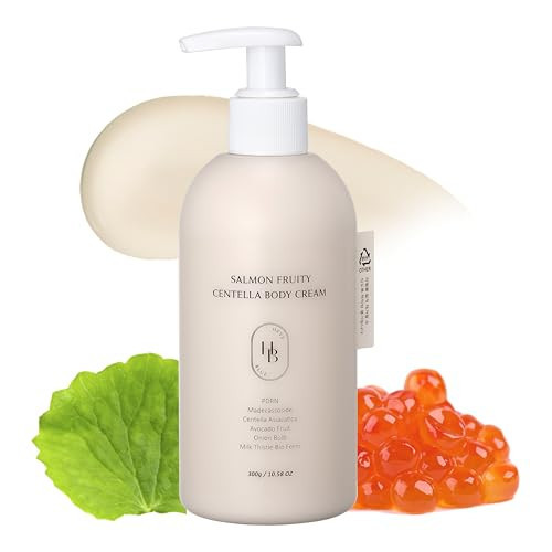 HEVEBLUE Salmon Fruity Centella Body Cream - Sensitive Skin, Itchy Skin, Korean Skincare, Bodycare, Hypoallergenic, Allergen-free Fragrance, PDRN, Salmon PDRN, Moisturizing, K-Beauty | Amazon (US)
