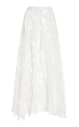 Embroidered Guipure Lace Midi Skirt | Moda Operandi (Global)