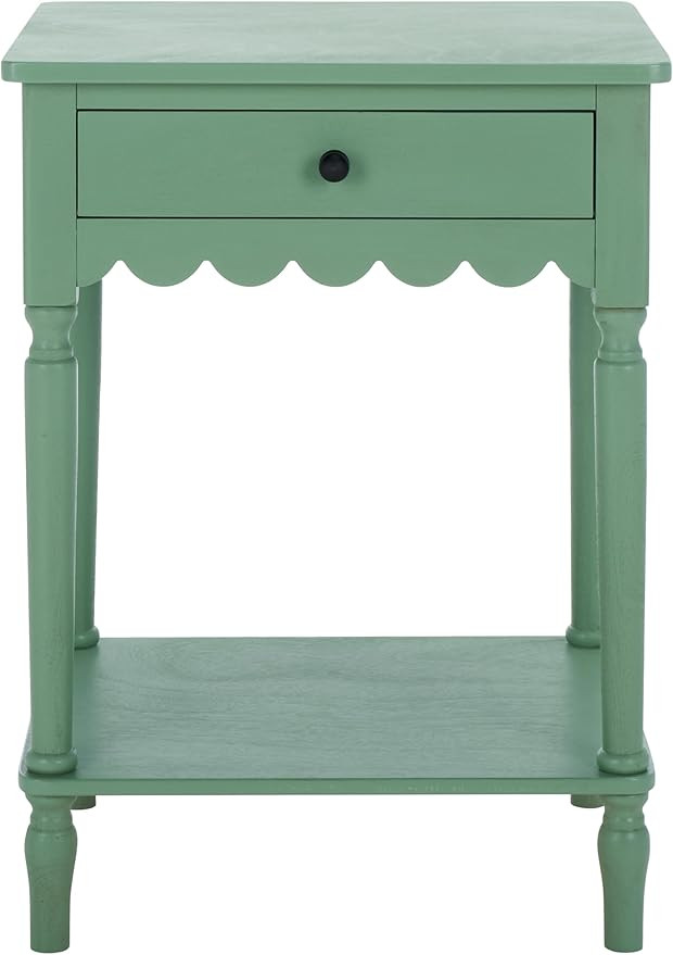 SAFAVIEH Home Collection – Haven Sage Green Accent Table with Drawer & Shelf, Scalloped Apron D... | Amazon (US)