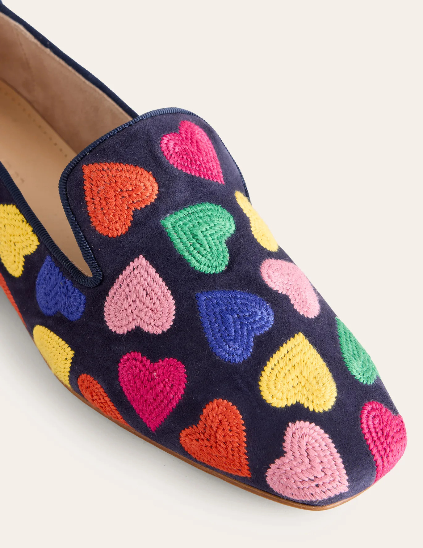 Slipper Cut Loafer - Multi Navy Hearts | Boden US | Boden (US)