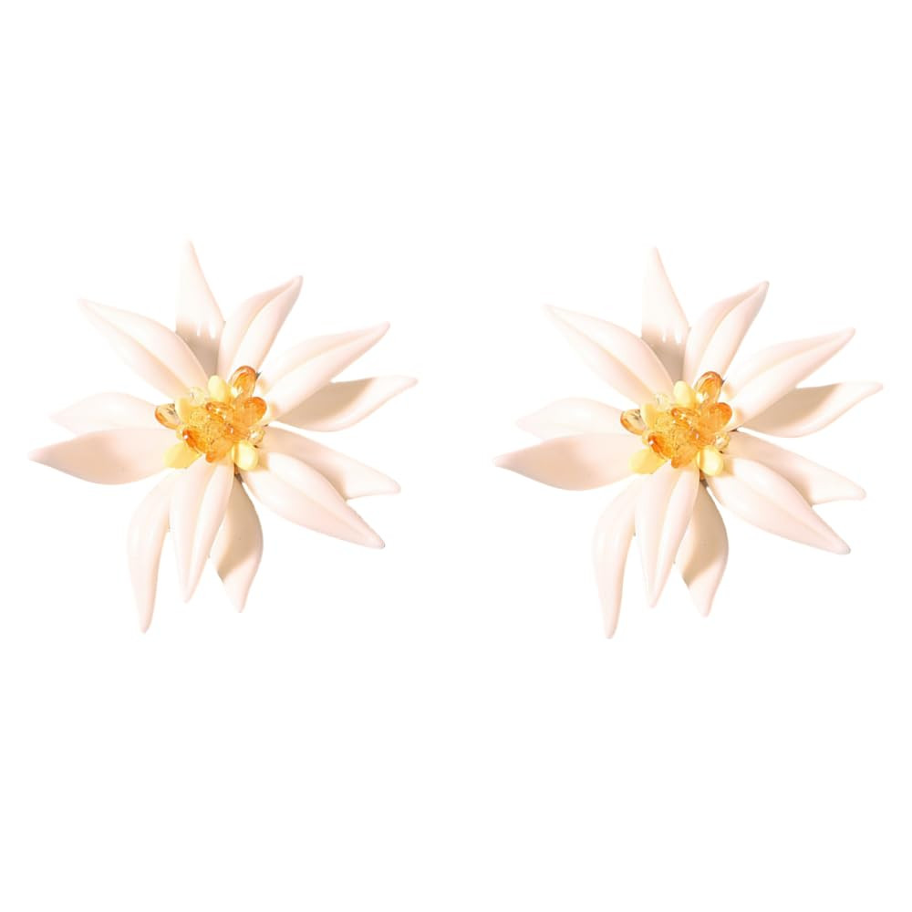 Big White Flower Dangle Earrings for Women Fashion Creative Daisy Blossom Statement Drop Dangling... | Amazon (US)
