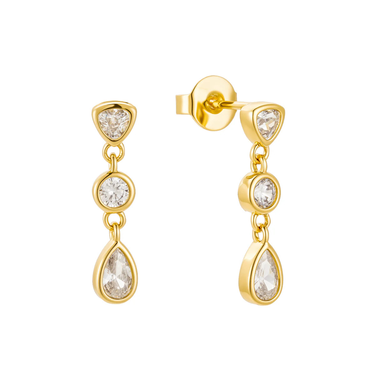 Unhinged Crystal Drop Earrings - Ahava J | Ahava Jewels