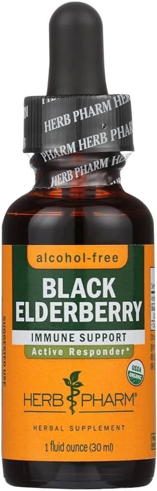 HERB PHARM Organic Black Elderberry Glycerite, 1 FZ/30 ml | Amazon (US)