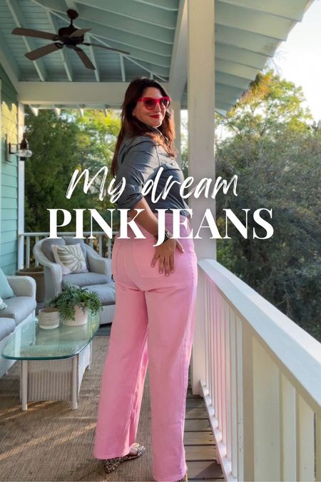 The dream pink jeans. wearing a size 18 tall  

#LTKfindsunder50 #LTKover40 #LTKmidsize