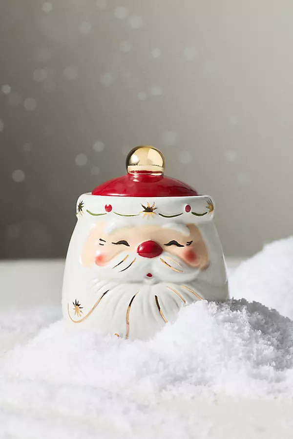Santa Woody Fresh Balsam & Cedarwood Ceramic Candle | Anthropologie (US)