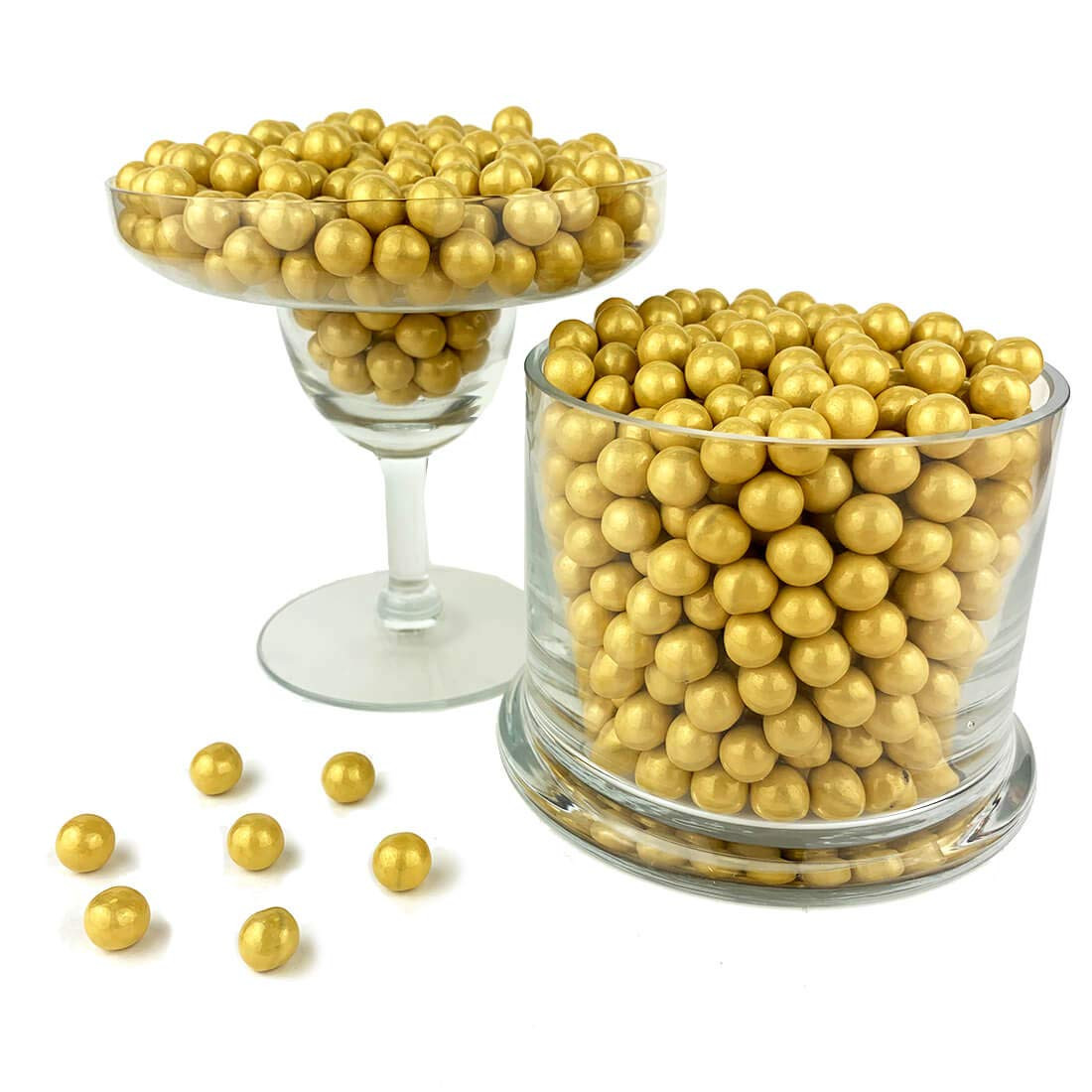 Color It Candy Shimmer Gold Sixlets, 2 Lb Bag, Perfect For Weddings, Birthdays, Party Favors, Can... | Amazon (US)