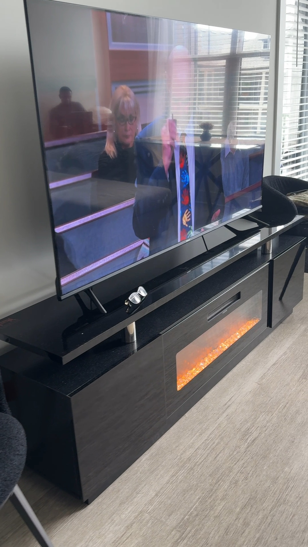 Fireplace ideas living room fireplace decor fireplace aesthetic tv stand with fireplace LED lights #livingroom #tvstand

#LTKHome