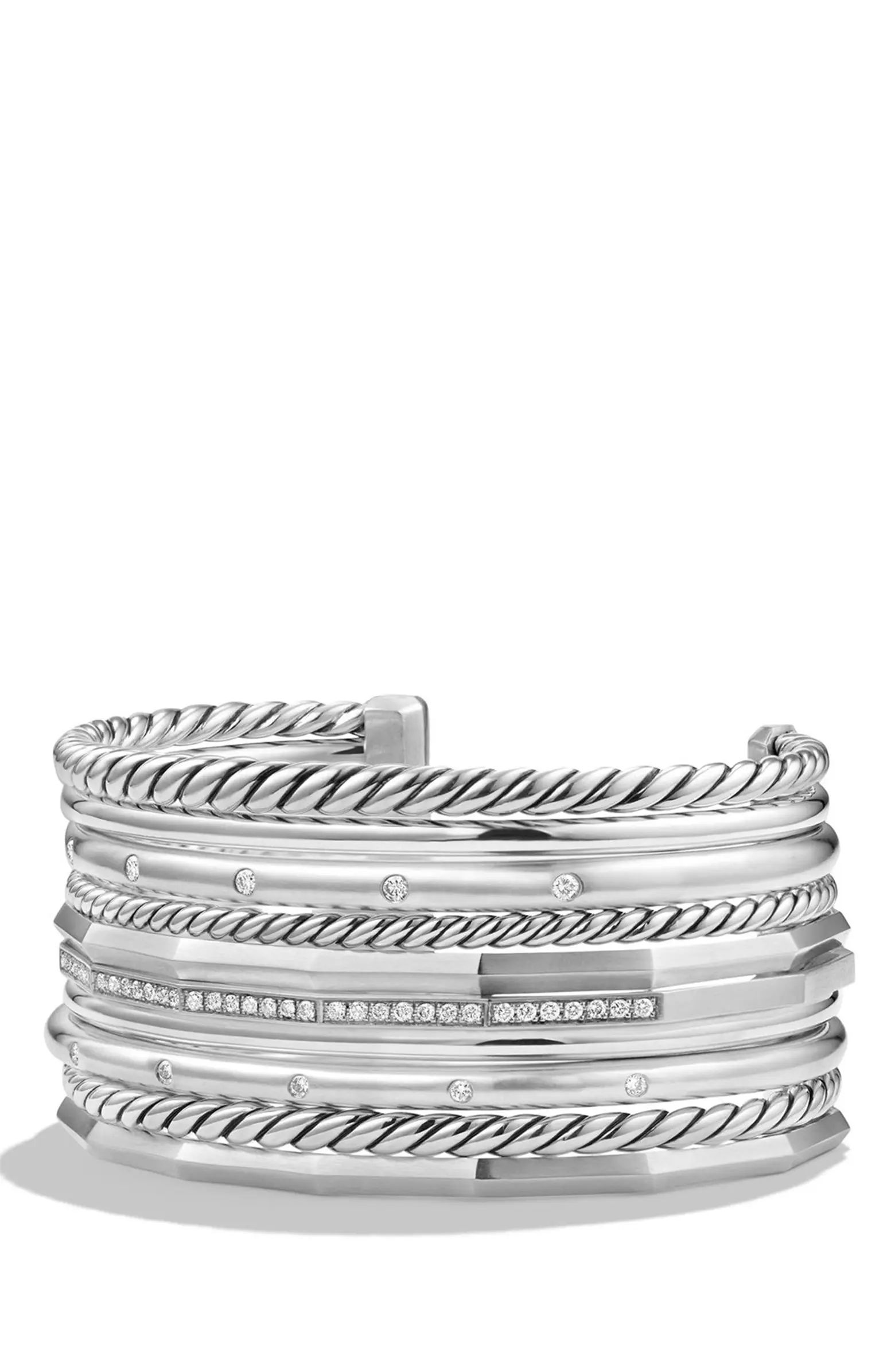 Stax Wide Cuff Bracelet with Diamonds | Nordstrom