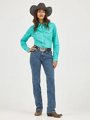 Women's Wrangler® Cowboy Cut® Slim Fit Stretch Jean in Stonewash | Wrangler