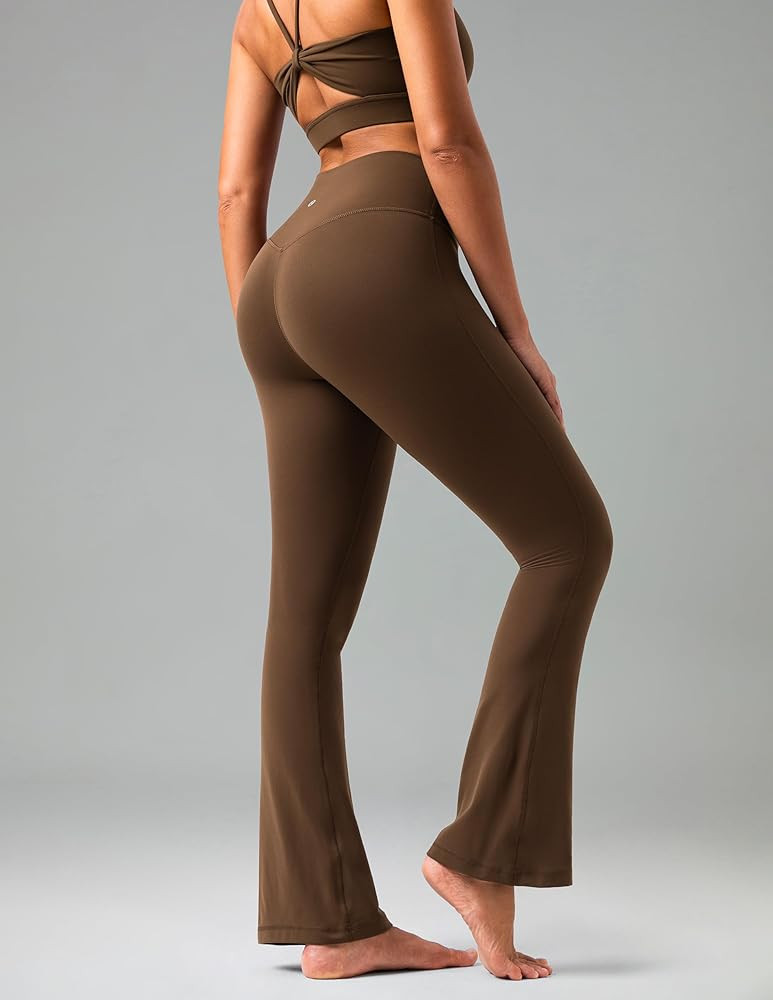 Colorfulkoala No Front Seam Flare Leggings Dreamlux High-Waisted Workout Yoga Pants for Women 27.... | Amazon (US)