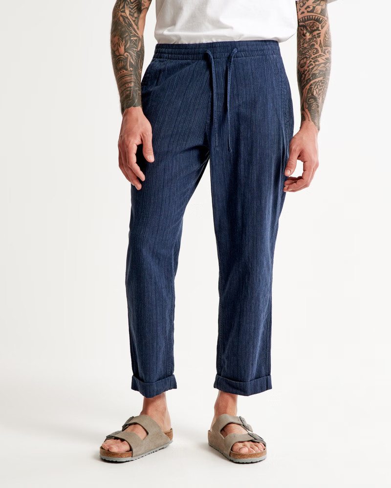 Linen-Blend Pull-On Pant | Abercrombie & Fitch (US)