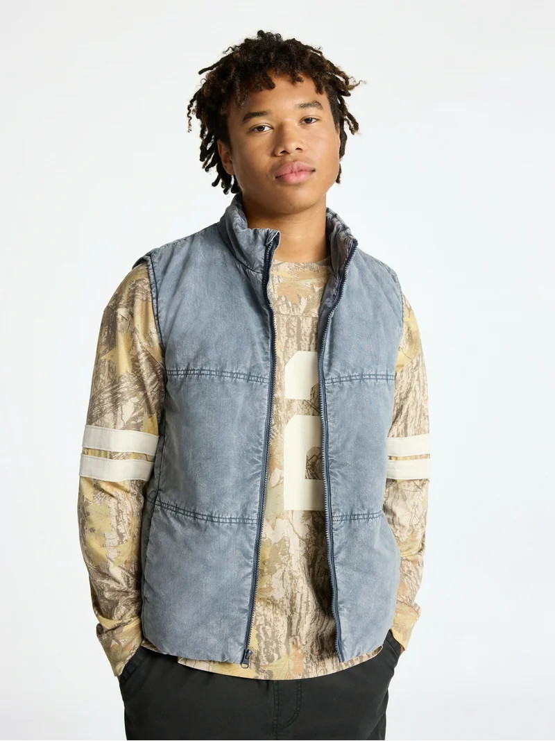 No Boundaries Puffer Vest, Men's | Walmart (US)