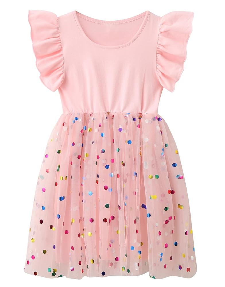 Toddler Baby Girl Tutu Tulle Dress Sleeveless Fluffy Cute Party Sundress | Amazon (US)