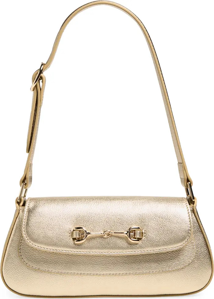 Loraine Metallic Leather Shoulder Bag | Nordstrom