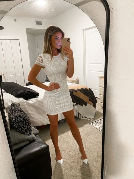 Graduation dress came in and it is the cutest!  👩🏼‍🎓

Dress size: XS 
Shoes: I ordered a 5.5 (I’m typically a 5 or 5.5) but a 6 would have been more comfortable!

#LTKwedding #LTKSeasonal #LTKunder100
