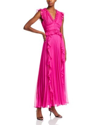AQUA Flutter Maxi Dress - Exclusive  | Bloomingdale's Women | Bloomingdale's (US)