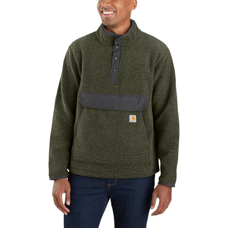 Carhartt Men's Relaxed Fit Fleece Pullover Shirt Green, Large - Men's Work Jackets at Academy Sports | Academy Sports + Outdoors