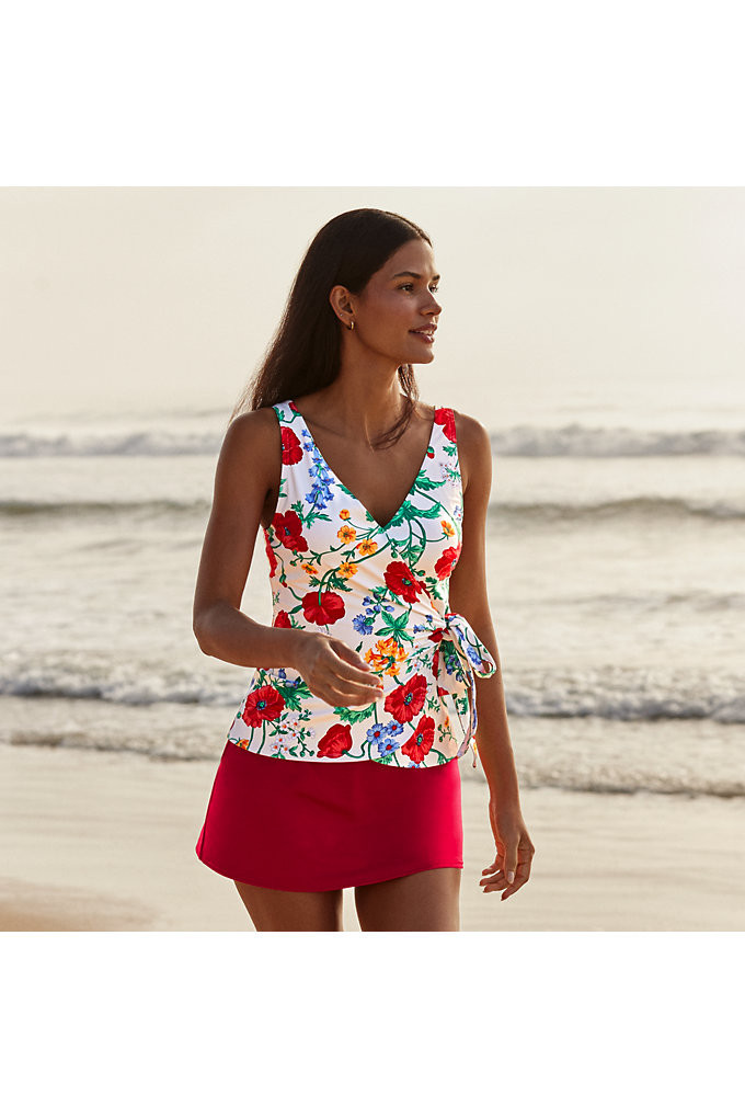 Women's Mini Swim Skirt - Lands' End - Red - 12 | Lands' End (US)