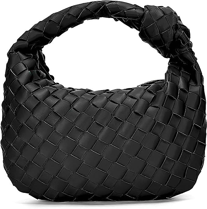 BOMELAI Women Handbag 2022 Leather Shoulder Bag Retro Woven Handmade Hobo Clutch Bag Fashion Mini... | Amazon (US)