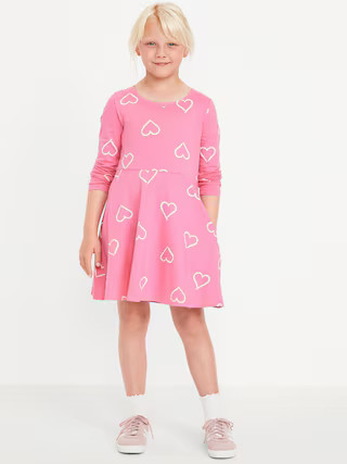 Printed Long-Sleeve Fit and Flare Dress for Girls | Old Navy (US)