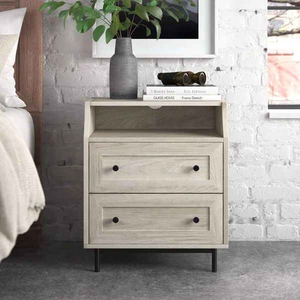 Lethe 26'' Tall 2 - Drawer Nightstand | Wayfair North America