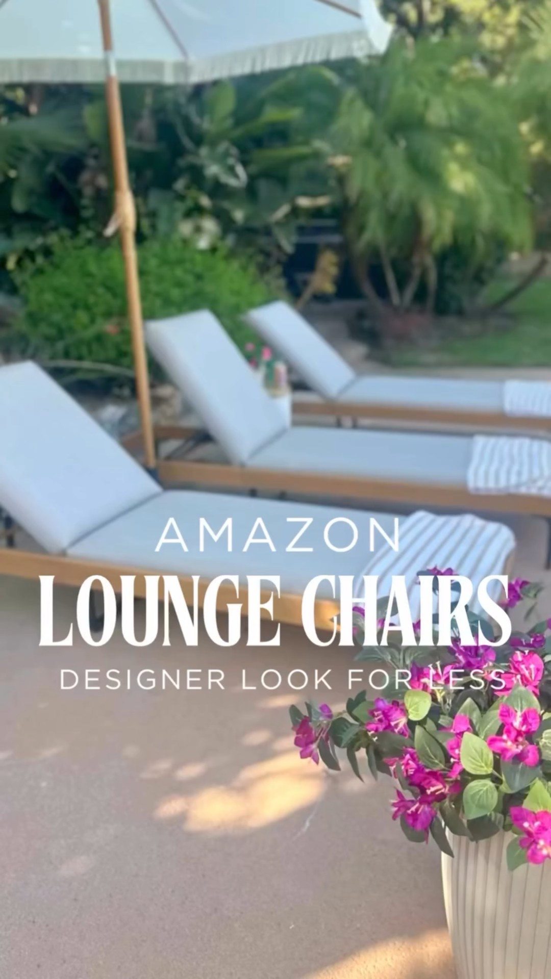 This summer lounge chair looks like Pottery Barn ($999), but your wallet knows it’s Amazon ($399). (GIFTED)
Lounge like you dropped a grand (without actually doing it)

Perfect for  sun-drenched days and slow summer lounging.

This outdoor lounge does it all:
✔️ 5 adjustable reclining positions 
✔️ Teak aesthetic—zero upkeep .  Crafted with premium rust-resistant aluminium.
✔️ Performance waterproof fabric that wipes clean and is UV resistant

#purpleleafgarden #HomeGoalsOnABudget #AffordableLuxury #OutdoorOasis #LookForLess 
#ElevatedOutdoors #LuxeForLess #fyp #trendingaudio❤️ #badbunny #latinacontentcreator