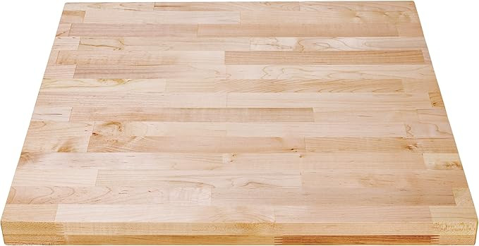 Butcher Block Work Bench Top - 24 x 24 x 1.5 in. Multi-Purpose Maple Slab for Coffee Table, Offic... | Amazon (US)
