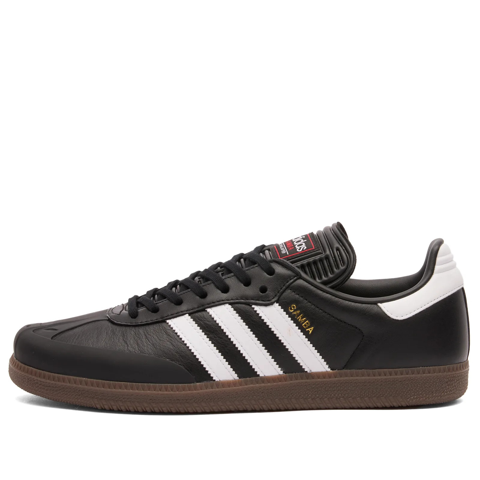 Adidas Men's x BAPE Samba Sneaker in Core Black/White/Gum, Size UK 10 | END. Clothing