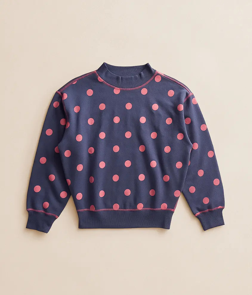Girls - Polka Dot Reversible Pullover | Buckle