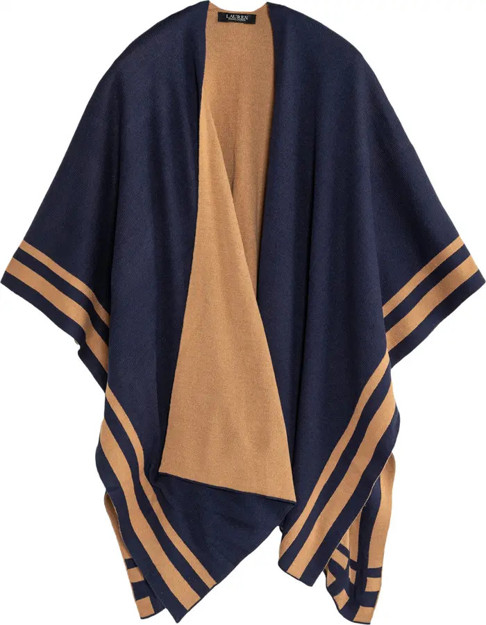 Jet Setter Reversible Knit Poncho | Nordstrom