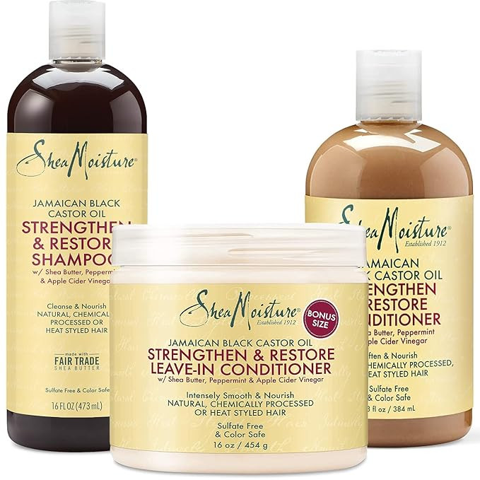Shea Moisture Jamaican Black Castor Oil Combination Pack – Strengthen, Grow & Restore – Shamp... | Amazon (US)