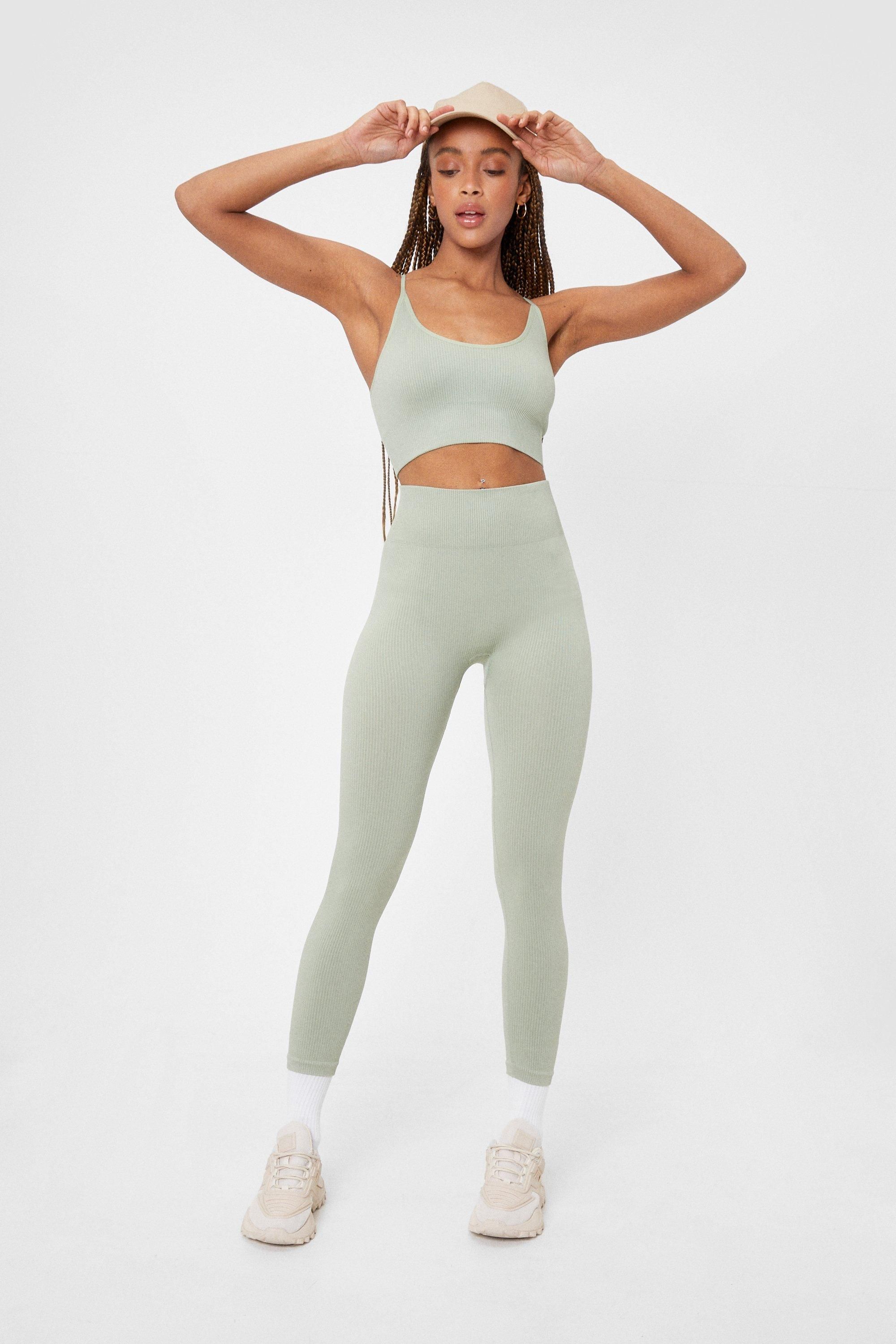 Ribbed Seamless Top and Cropped Leggings Set | Nasty Gal (US)