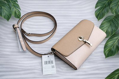 Kate Spade Marti Colorblock Wallet Crossbody K8216 Brown Beige LEATHER NWT | eBay US