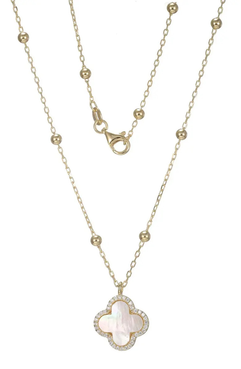 Mother of Pearl Clover Pendant Necklace | Nordstrom Rack