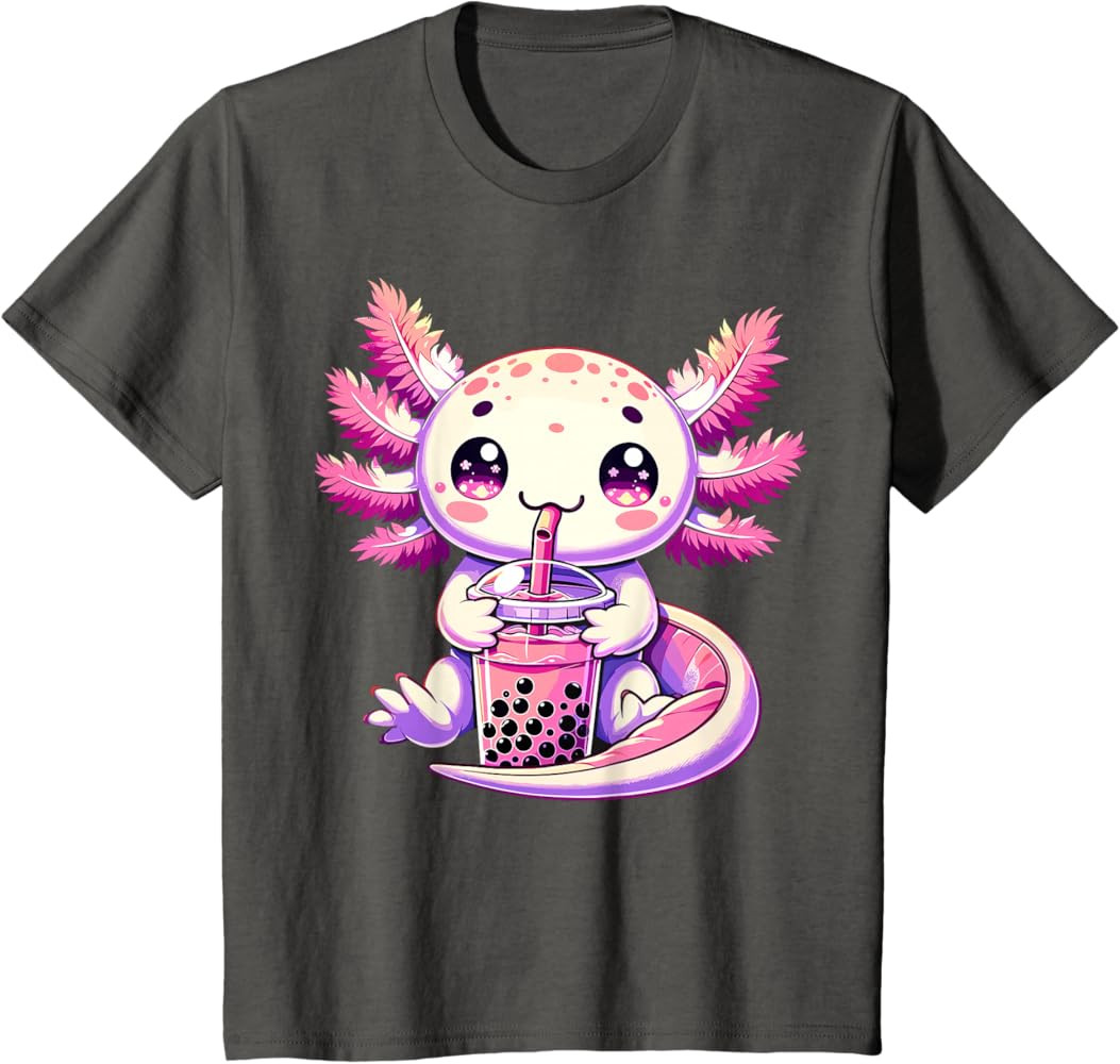 Axolotl Boba Tea Bubble Tea Anime Cute Kawaii Axolotl T-Shirt | Amazon (US)