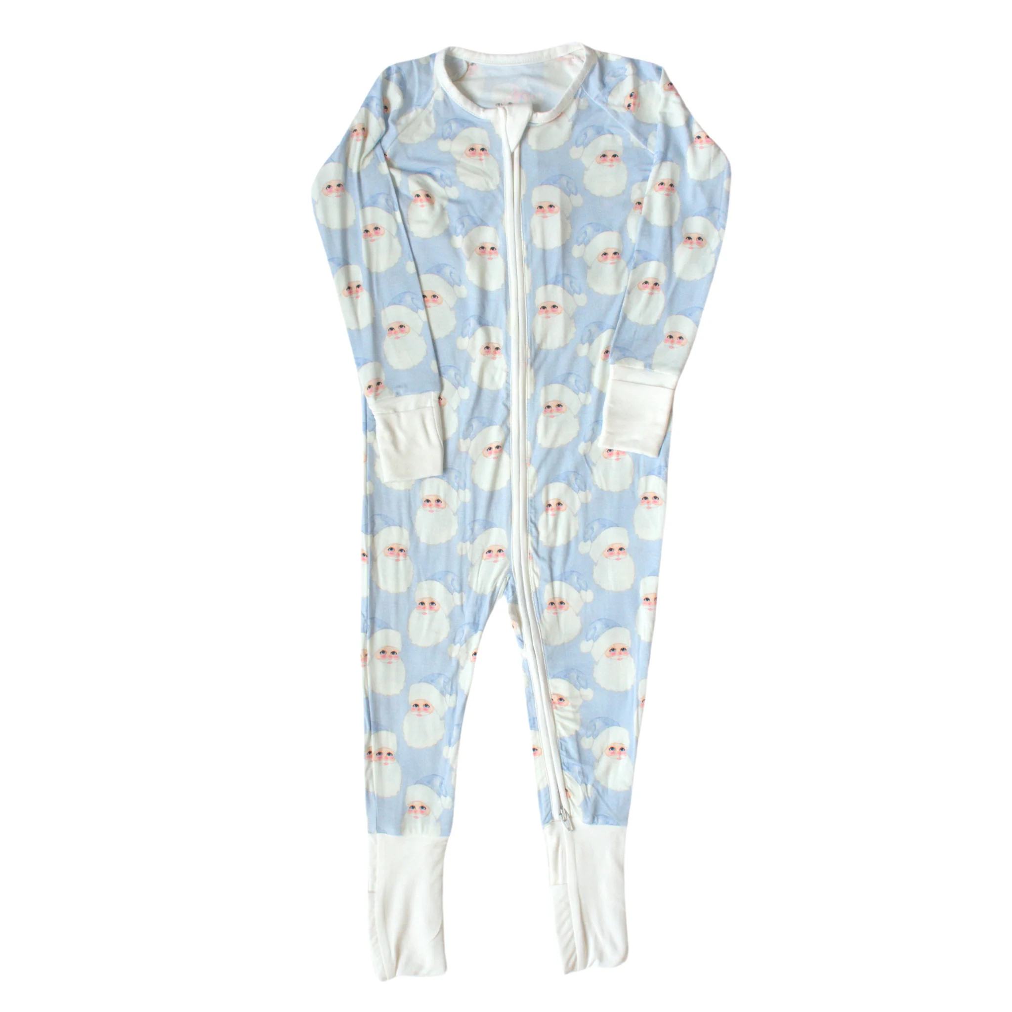 Blue Jolly St. Nick Bamboo Romper | Lillie & Lilah