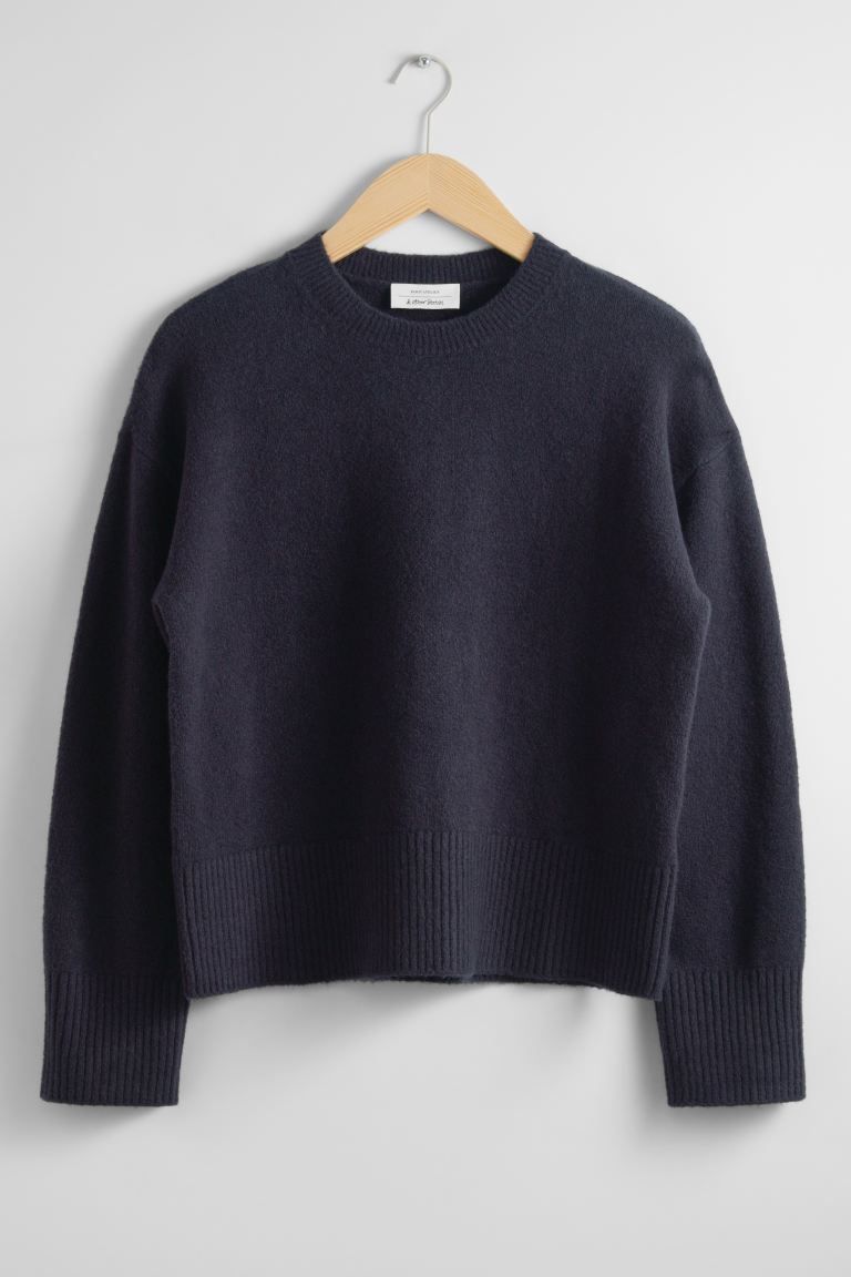 Relaxed Knit Jumper - Navy - Ladies | H&M GB | H&M (UK, MY, IN, SG, PH, TW, HK)