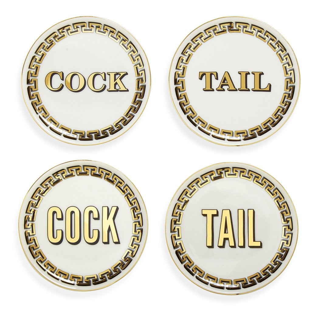Cock/Tail Coasters | Jonathan Adler