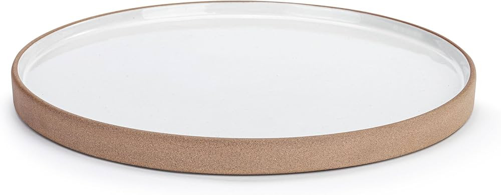 DEMDACO Classic Design Round Textured Off-White 10.5 x 10.5 Stoneware Candle Tray Candle Holder | Amazon (CA)