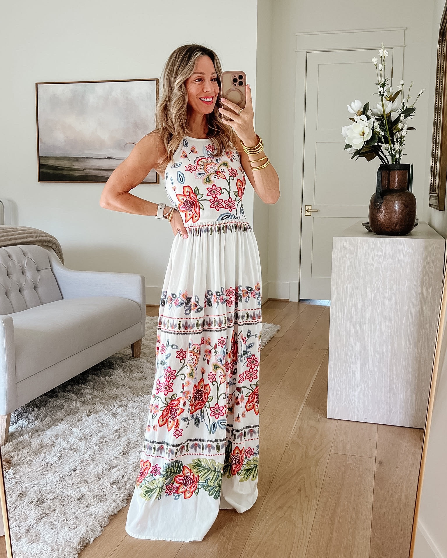 Venus • Linen Maxi Dress in Hothouse Botanical Border 

Dress Fit: I’m wearing an XS, a little long on me but I’m 5’1” 🤭

#LTKgrwm #LTKSaleAlert #LTKOver40