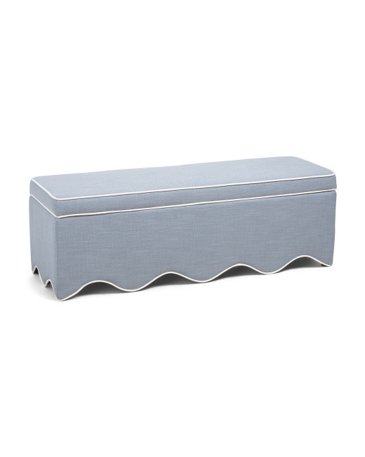 54.5x18 Scalloped Storage Bench | TJ Maxx