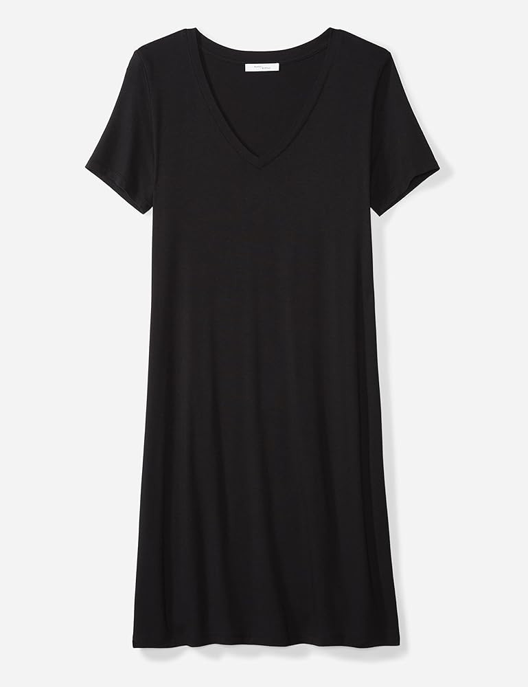 Daily Ritual Women's Jersey Short-Sleeve V-Neck T-Shirt Dress | Amazon (US)